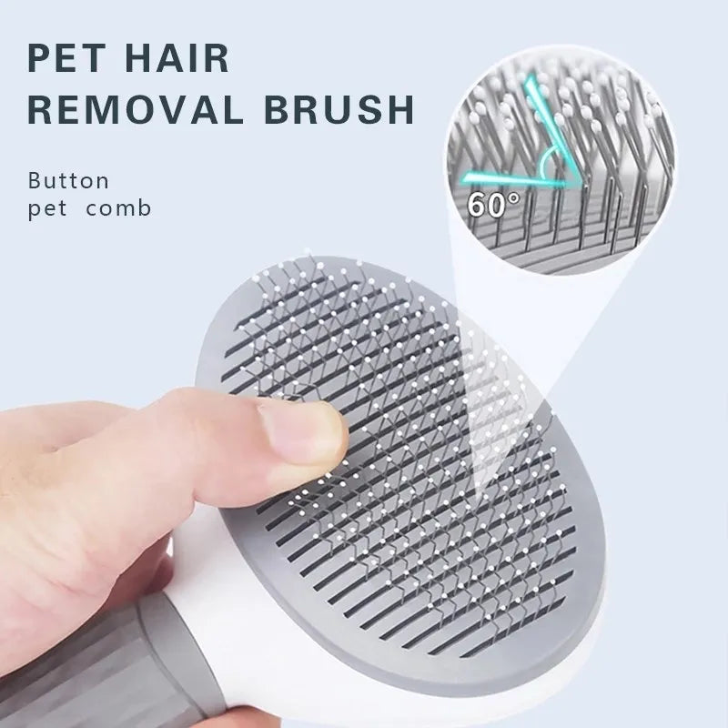 GroomEase: Self-Cleaning Dematting Comb for Effortless Dog Grooming - Happy Dog