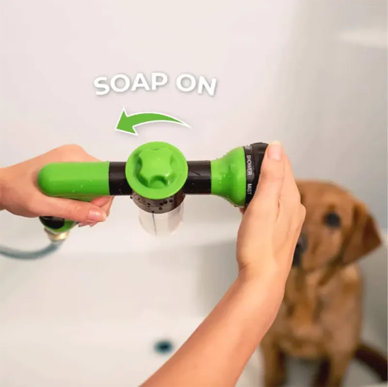 SplashPaws: 3-Mode Pet Wash Sprayer for Quick & Comfortable Baths - Happy Dog