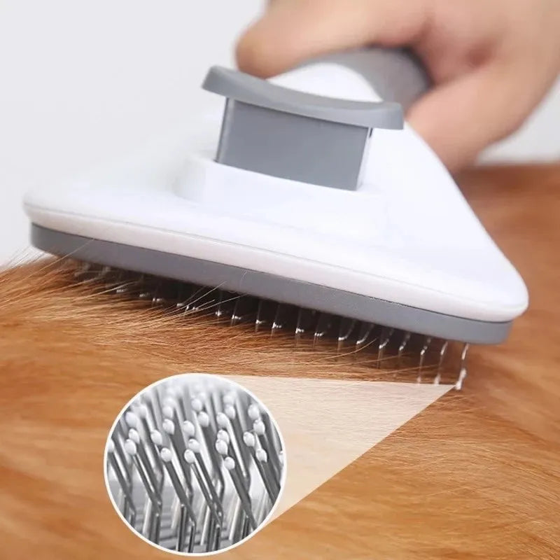 GroomEase: Self-Cleaning Dematting Comb for Effortless Dog Grooming - Happy Dog