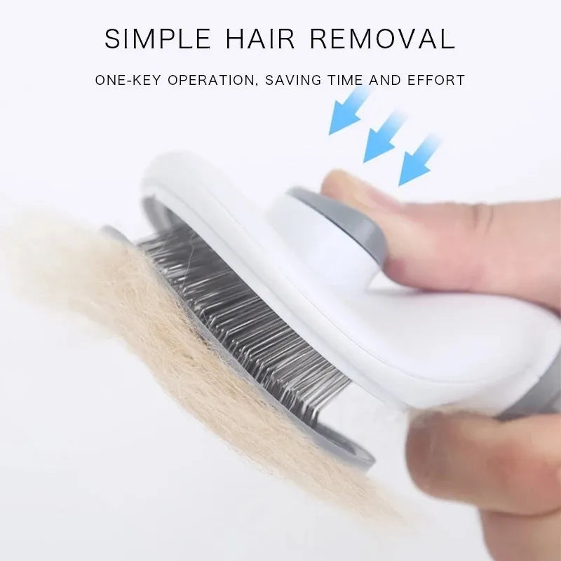 GroomEase: Self-Cleaning Dematting Comb for Effortless Dog Grooming - Happy Dog